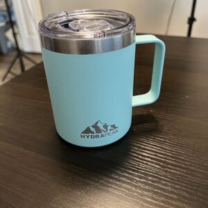 Hydrapeak Slide 14oz Stainless Steel Insulated Travel Cup Mug Hot Cold Aqua
